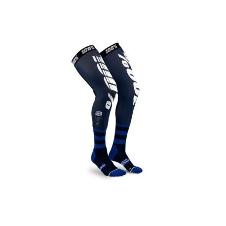 REV KNEE BRACE PERFORMANCE MOTO SOCKS NAVY / BLANCO