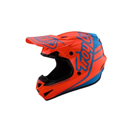 TROY LEE DESIGNS GP HELMET SILHOUETTE ORANGE / CYAN